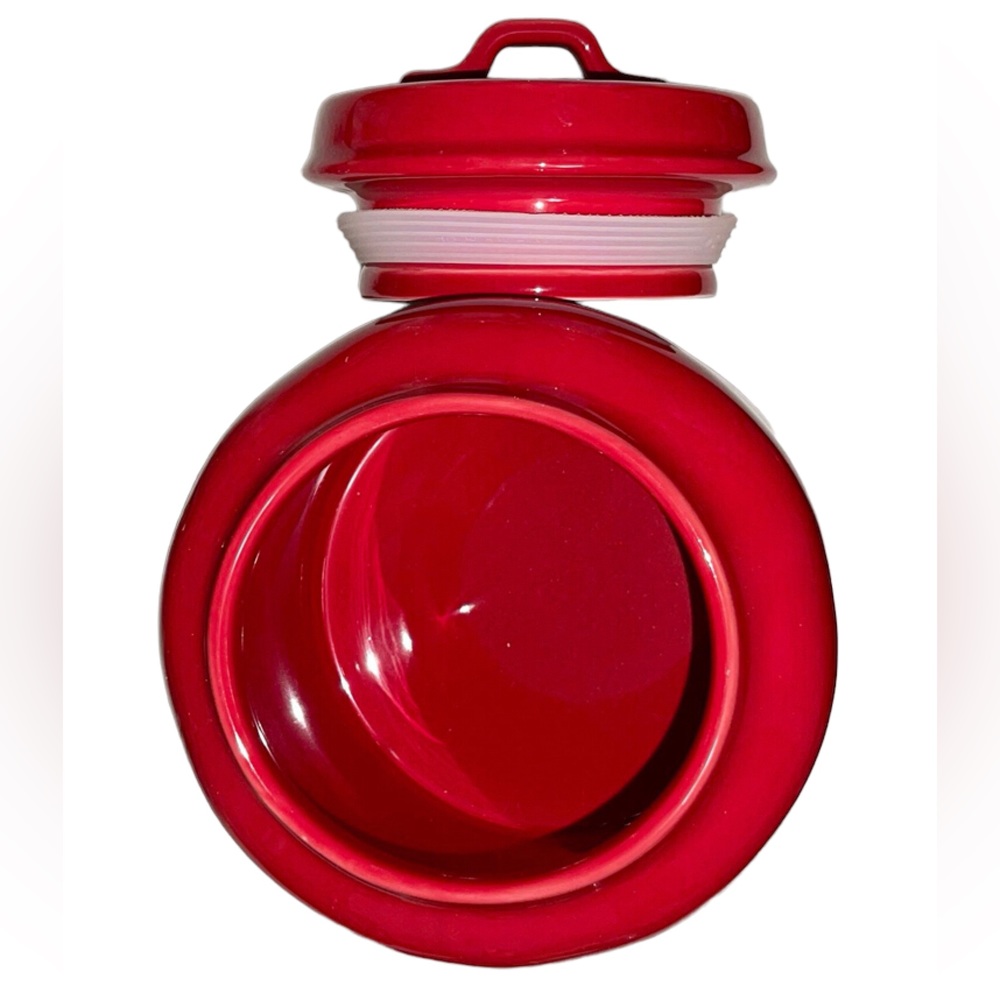 Rae Dunn Jingle Bells Christmas chubby canister cookie jar - Picture 5 of 8